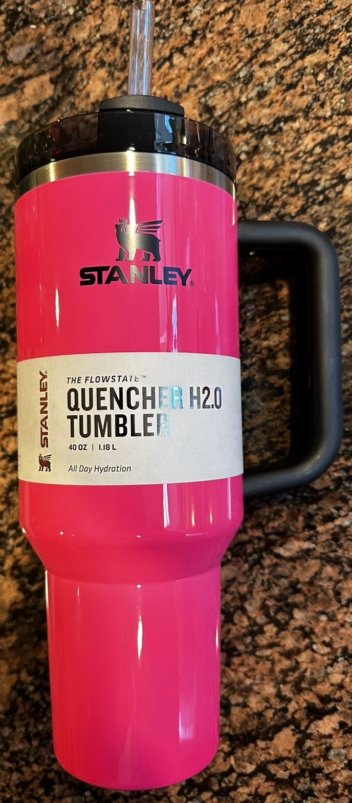 s-l1600 (56) New Electric Neon Pink And Black Stanley Quencher 40oz - Image 1