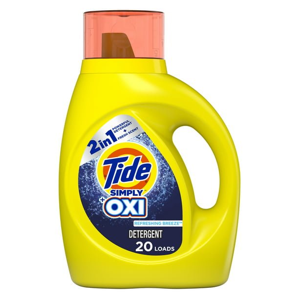 85bc0258-5f28-4027-814b-e488b25d1d1a.5cd5bf65734b394ae828d18d5a6f666e-2-1.jpeg Tide Simply +Oxi Liquid Laundry Detergent, Refreshing Breeze - Image 1