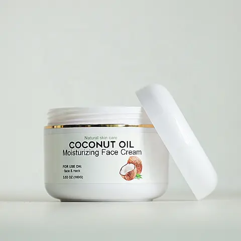 Organic Coconut Oil Extract Moisturizing Cream Facial Beauty Products Set with High Quality Skincare Tools