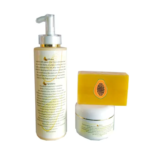 Whitening and moisturizing skin care papaya set, body lotion, cream, soap, wholesale