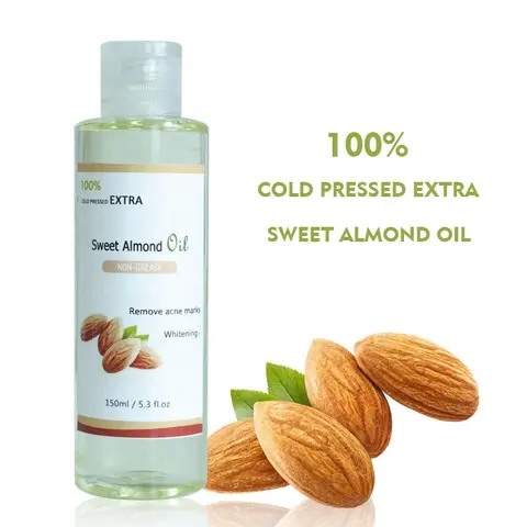 Wholesale Cold Pressed Carrier Oil Bulk Organic Pure Natural Sweet Almond Massage Oil for Skin Spa