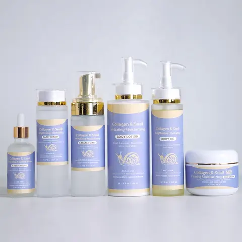 Wholesale Moisturizer Anti Aging Firming Toner Serum Facial Products Collagen Snail Set