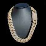 Iced Out 15mm Men's Miami Cuban Link Necklace Hip Hop Cubic Zirconia Bling Prong Cuban Chain - Image 2