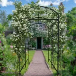 160/220CM Tall Garden Arch Trellis Metal Plant Cucumber Support Trellis Archway for Outdoor Yard Lawn Tunnel Trellis, 1PCS - Image 2
