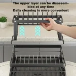 Adjustable Dish Drying Rack & Drainboard Organizer for Kitchen Plates, Over Sink Countertop, Cutlery Storage with Drain Rac - Image 2