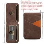 Detachable Leather Wallet Magnetic Phone Holder For Magsafe iPhone 17 Air 16 15 14 Plus 13 12 Pro Max Stand Bank ID Card Cover - Image 4
