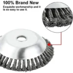Steel Wire Wheel Garden Weed Brush Lawn Mower Grass Eater Trimmer Brush Cutter Tools Garden Grass Trimmer Head Weed Brush - Image 6