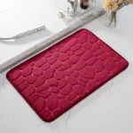 3D Bathroom Anti-slip Mat Pebble Patterned Absorbent Pad Bath Mats Doormat Carpet Cobblestone Embossed Door Floor - Image 5
