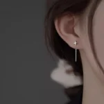 Ventfille 925 Sterling Silver Star Earring for Women Girl Simple Tassels Chain Fashion Office Jewelry Gift Dropshipping - Image 3