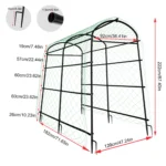 160/220CM Tall Garden Arch Trellis Metal Plant Cucumber Support Trellis Archway for Outdoor Yard Lawn Tunnel Trellis, 1PCS - Image 4