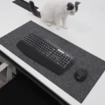 Soft Breathable Large Computer Desk Mat Wool Felt Laptop Anti-Slip Mats Gamer Mouse Pad Simple and Comfortable for Cold Weather - Image 3