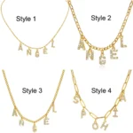 Personalized Initial Name Necklace Stainless Steel Women Alpahbet Letter Pendant ,Initial Collar Statement Charms Gift - Image 4