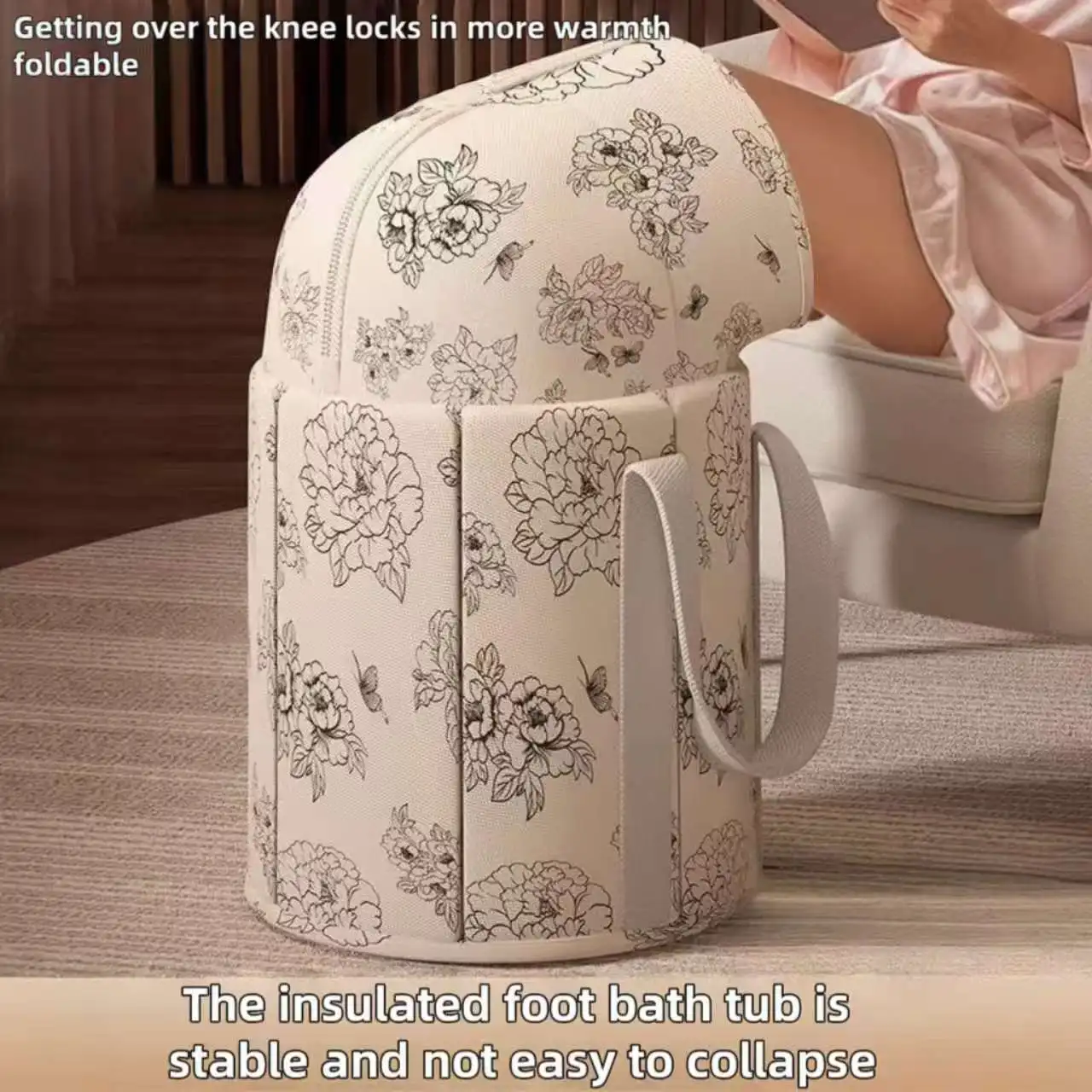 kf-S888c4f3468964e9e916425ced4b7a7f6v Foot bath bag on calf, foldable foot bath tub, portable home bedroom, winter footbath tub, foot soaking tub, insulation, travel - Image 1