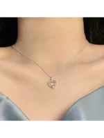 Women's Opal & CZ Heart Pendant Necklaces - Vintage Styles, Holiday Jewelry Gifts - Image 2