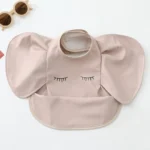 Soft PU Baby Infant Bibs With Pocket Dining Bib Waterproof Easy Clean Quick Dry INS Style Fashion Toddler Kids Bibs Smock - Image 4