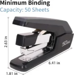 Deli 50 Sheets Heavy Duty Stapler Effortless Paper Binder School Supplies Stationery Stapler Without Staples Office Supplies - Image 2