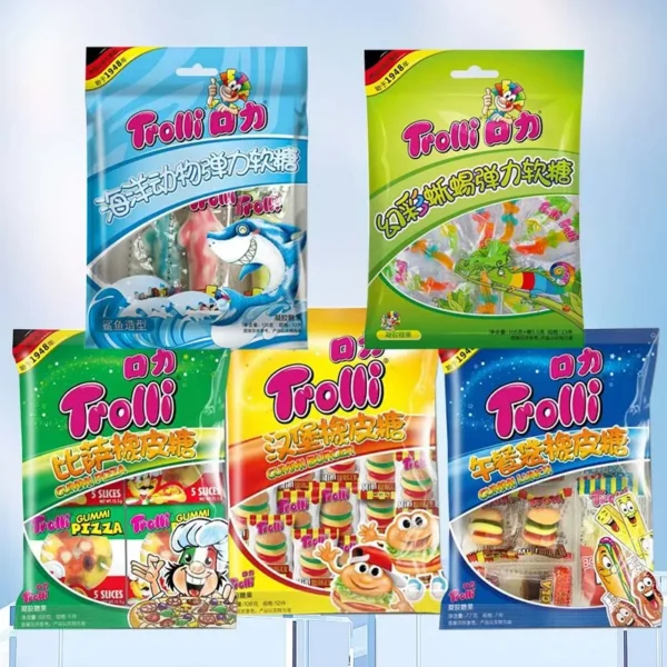 Trolli Gummi Candy 2.4/2.72/3.53/3.71/3.81oz(68/77/100/105/108g)*1 Pack