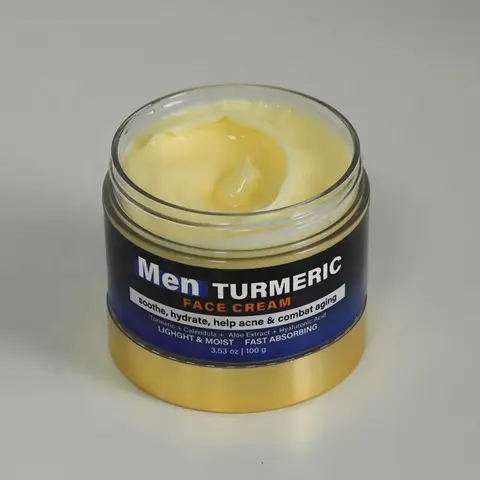 men skincare turmeric lemon face cream anti acne dark skin removal whitening moisturizing cream for man care